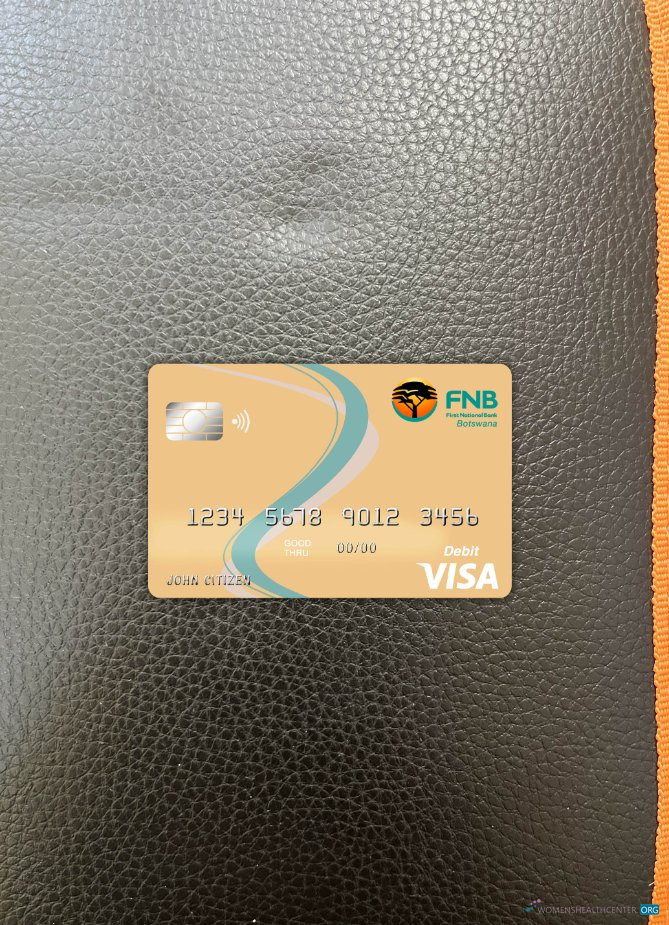 Download Botswana First National bank visa card photolook front Photoshop template